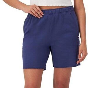 Champion NWT Women's Athletic Fleece Shorts Size PS Blown Glass Blue Oversized